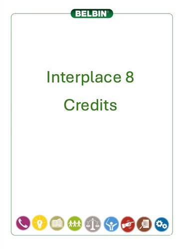 Additional credits for Belbin Interplace (I8)