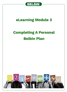 eLearning Module 3: Completing A Personal Belbin Plan